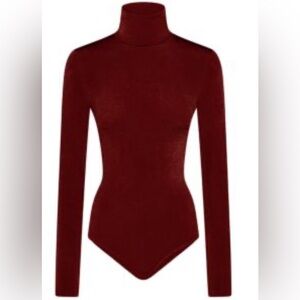 Wolford Maroon Bodycon Turtleneck – Lightly Worn, Size Medium